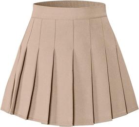 img 4 attached to 👗 Skirts & Skorts: Skater Pleated Skirts for Girls' School Uniform Clothing