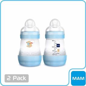 img 2 attached to Easy Start Anti Colic Baby Bottle - 5 Oz, Reducing Air Bubbles And Colic, Easy Transition From Breastfeeding, 2 Pack For Newborn Boys