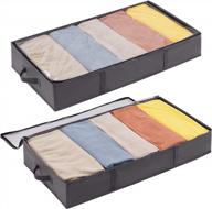 maximize storage space with lifewit under bed storage bags - set of 2, grey, 65l capacity logo