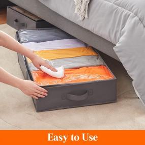 img 1 attached to Maximize Storage Space With Lifewit Under Bed Storage Bags - Set Of 2, Grey, 65L Capacity