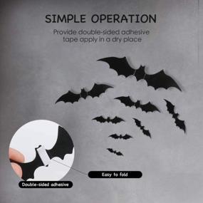 img 2 attached to 72PCS Kizh Christmas 3D Bat Decoration - 4 Sizes Of PVC Decorative Scary Bats For Home Decor And Indoor Hallowmas Parties As Wall Decals, Window Stickers And Party Supplies