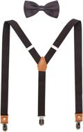 🍾 champagne men's accessories: jaifei pre-tied bowtie & suspenders bundle логотип