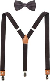 img 4 attached to 🍾 Champagne Men's Accessories: JAIFEI Pre-Tied Bowtie & Suspenders Bundle