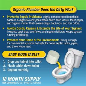 img 3 attached to 🚽 1 Year Supply Enzyme Tablets for Septic Tank Treatment - Organic Plumber Septic Treatment Tablets - 12 Easy to Use Tablets