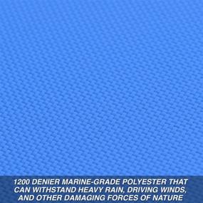 img 2 attached to 🛡️ Budge P-1200-3 Denier Pontoon Covers Blue Size PT4 - 24&#39; to 28&#39;: Waterproof, Heavy-Duty, UV Resistant