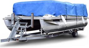 img 4 attached to 🛡️ Budge P-1200-3 Denier Pontoon Covers Blue Size PT4 - 24&#39; to 28&#39;: Waterproof, Heavy-Duty, UV Resistant