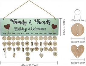 img 3 attached to DIY Wooden Birthday Calendar Wall Hanging Plaque With Tags - Family Reminder Board For Mom/Grandma, Perfect Mother'S Day/Birthday/Christmas Gift