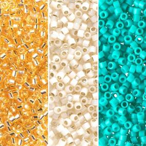 img 4 attached to Delica Seed Beads Combo: Size 11/0, Sandy Beaches Collection - DB42, DB793, DB1451, 3 Tubes, 7.2 Grams Each