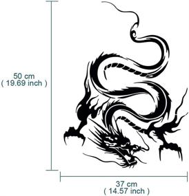 img 1 attached to 🐉 Black Dragon Car Hood Sticker - Self-Adhesive Vinyl Graphics Decals 19.69'' x 14.57'', Right