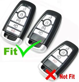 img 3 attached to 🔑 Coolbestda 2Pcs Silicone Key Fob Cover Protector for Ford Mustang, Fusion, Raptor, F250, F350, F450, F550, Edge, Explorer, Expedition - M3N-A2C93142600 Smart Car Remote Holder