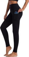 женские шорты для йоги с высокой талией и 3 карманами - ubfen леггинсы из спандекса с компрессионной посадкой логотип