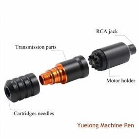 img 1 attached to Yuelong Wireless Tattoo Pen Kit: Rotary Machine, RCA Power Supply & 20Pcs Needles - Complete Set W/ Case & Accessories.