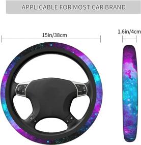 img 1 attached to Steering Universal Protector Anti Slip Absorption Interior Accessories best for Steering Wheels & Accessories