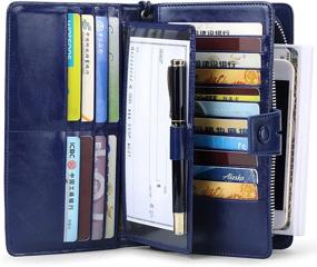 img 2 attached to Huztencor Blocking Organizer Passport Checkbook Women's Handbags & Wallets ~ Wallets