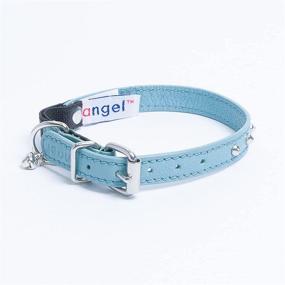 img 2 attached to 🐱 Angel Pet Supplies Genuine Leather Safety Studded Cat Collar: Handmade Elastic Stretch Collar for Kittens to Well-fed Kitties - Lightweight & Strong