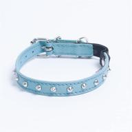 🐱 angel pet supplies genuine leather safety studded cat collar: handmade elastic stretch collar for kittens to well-fed kitties - lightweight & strong logo