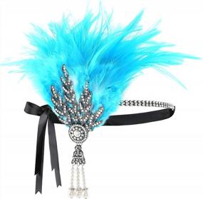 img 4 attached to Radtengle 1920S Flapper Headband Great Gatsby Themed Rhinestone Crystal Pearl Wedding Hair Accessories Headpiece