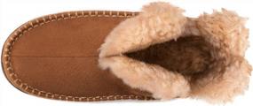 img 3 attached to Cozy Memory Foam Moccasin Slippers For Men - Comfortable Winter Indoor/Outdoor House Shoes With Warm Fuzzy Lining