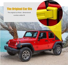 img 1 attached to 🚪 RT-TCZ Tailgate Hinge Cover Spare Tire Rear Original Style Door Hinge Liftgate Trim Exterior Accessories for Jeep Wrangler JK & Unlimited 2007-2018, Yellow, Pack of 2 - Enhanced SEO