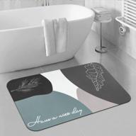 haocoo stone bath mat - super absorbent & quick drying bathroom rug for safety and style logo