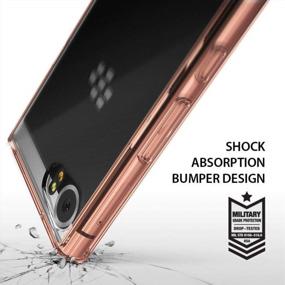 img 1 attached to Keep Your BlackBerry KEYone Safe With Ringke Fusion Clear Case - Rose Gold Crystal