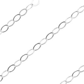 img 3 attached to Beadaholique Sterling Silver Flat Cable Chain, 2 X 3Mm Long, Unfinished, By The Foot
