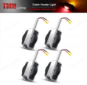 img 3 attached to 4 Pcs 8.2 Inch LED Side Marker Lights W/ Smoked Lens & Chrome Housing - 12V DC For Truck, ATV, Tractor Etc.