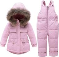 👶 wesidom baby snowsuit: toddler winter outfit sets with hooded down jacket coat and ski bib pants for boys and girls logo