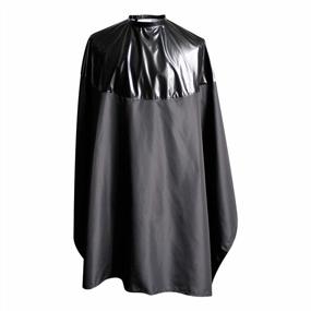 img 4 attached to SMARTHAIR Professional Salon Cape Polyester Haircut Apron Shampoo & Chemical Resistant Haircut Cape,54”X62”,Black,C007013C-B