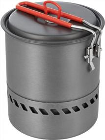 img 4 attached to Outstanding Boil Times & Fuel Savings: Bulin 1.5L Lightweight Camping Cooking Pot Heat Exchanger For Hiking & Backpacking