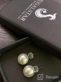 img 8 attached to Jugalstar Pearl Stud Earrings: Hypoallergenic 4mm-12mm Freshwater 🌸 Pearl Ear Rings for Women - Perfect Bridesmaids Gifts