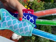 img 1 attached to 12 Pack Ice Pop Holders Popsicle Holder Bags Shark Ice Pop Sleeves Freezer Pop Holders Bags (Colorful-Shark) review by Alexander Morgan