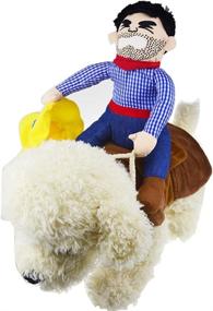 img 2 attached to OLizee® Dog Halloween Cowboy Costume Funny Pet Riders Clothes (Size: S)