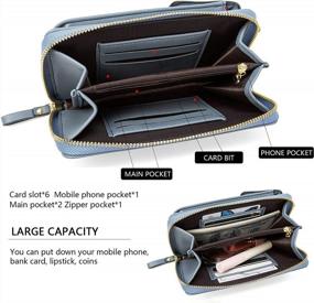 img 1 attached to Women'S Lightweight Leather Crossbody Shoulder Bag, Cell Phone Wallet Purse Handbag
