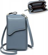women's lightweight leather crossbody shoulder bag, cell phone wallet purse handbag logo
