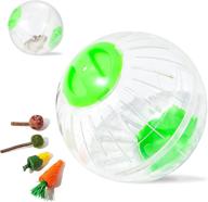 🐹 silent hamster exercise ball - 6 inch mini running activity wheel with 4 chew toys, ideal for hamsters, gerbils, mice, and rats logo