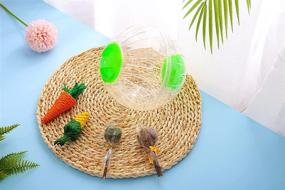 img 1 attached to 🐹 Silent Hamster Exercise Ball - 6 Inch Mini Running Activity Wheel with 4 Chew Toys, Ideal for Hamsters, Gerbils, Mice, and Rats