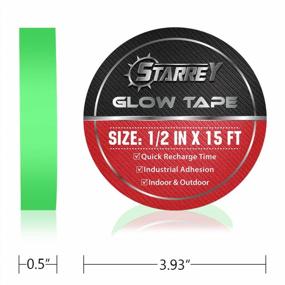 img 3 attached to Glow in The Dark Tape - STARREY 1/2 in X 15 FT Waterproof Photoluminescent/Luminescent Duct Tape Stickers for Halloween Party Clothes, Floors, Steps, and Exit Signs