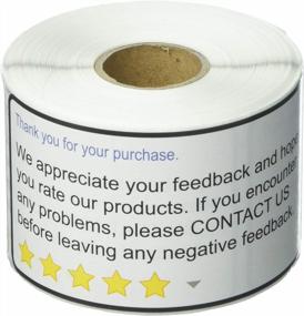 img 1 attached to 300 Adhesive Customer Service Stickers - 4"X2" We Appreciate Your Feedback For Amazon, EBay, Etsy, Walmart & Other Ecommerce Small Businesses - Thank You For Your Purchase Labels