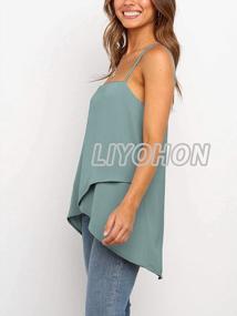 img 2 attached to Chic And Breathable: LIYOHON Women'S Ruffle Sleeveless Cami Tank Top For Summer
