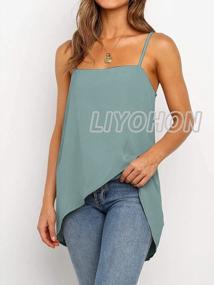 img 1 attached to Chic And Breathable: LIYOHON Women'S Ruffle Sleeveless Cami Tank Top For Summer