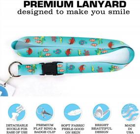 img 2 attached to Tropical Fish Premium Lanyard With Buckle And Flat Ring By Buttonsmith - Made In USA For Enhanced SEO