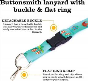 img 1 attached to Tropical Fish Premium Lanyard With Buckle And Flat Ring By Buttonsmith - Made In USA For Enhanced SEO