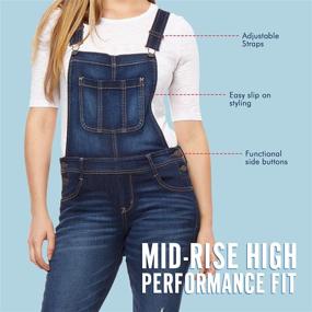 img 1 attached to Stylish WallFlower Womens Juniors Overalls: Anebelle 👩 Jumpsuits, Rompers & Overalls Collection for Women's Fashion