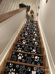 img 8 attached to Pet And Kid-Friendly Carpet Stair Treads For Wooden Steps - Indoor Safety Treads With Thick Carpet And Pattern Design - Self-Adhesive And Slip-Proof - Set Of 4 - SUSSEXHOME