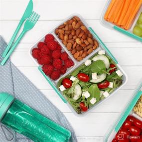 img 3 attached to 🍱 Convenient and Versatile: Sistema To Go Multi Split Food Storage Container for Busy Lifestyles - 820ml