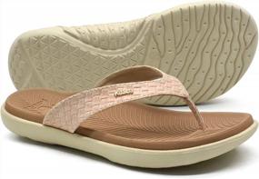 img 3 attached to Step Into Comfort With KuaiLu Women'S Yoga Mat Flip Flops – The Perfect Summer Sandals With Arch Support