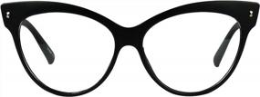 img 3 attached to Женские винтажные солнцезащитные очки кошачий глаз 90-х с УФ-защитой и ретро-костюмом с прозрачными линзами