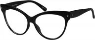 женские винтажные солнцезащитные очки кошачий глаз 90-х с уф-защитой и ретро-костюмом с прозрачными линзами логотип