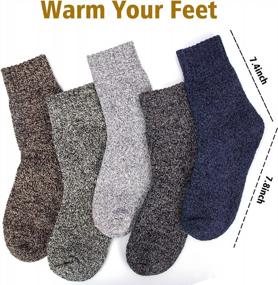 img 2 attached to 🧦 Cozy up in Style: 5-Pack Women's Wool Socks for Winter Warmth and Comfort – Perfect Gift Idea!